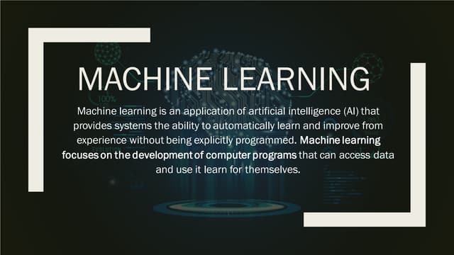 machine learning | PPT