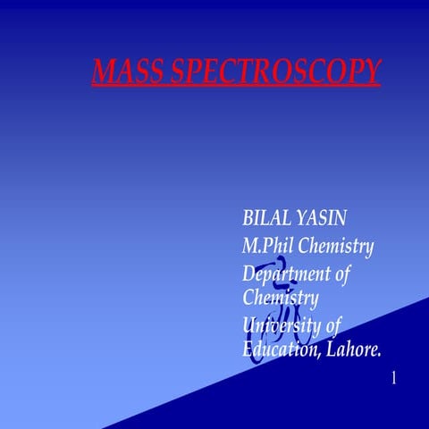 Mass Spectroscopy