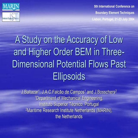 A Study on the Accuracy of Low and Higher Order BEM in Three Dimensional Pote...