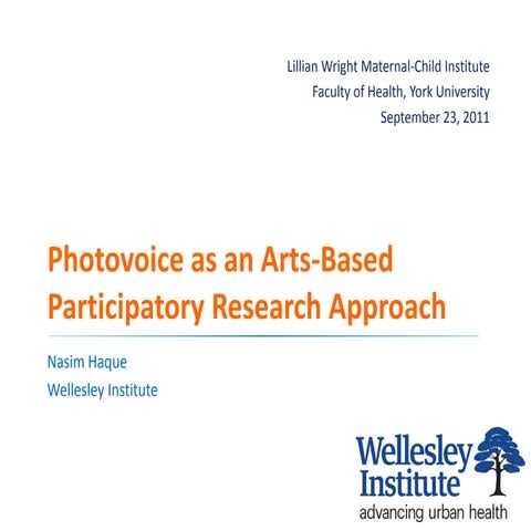 Photovoice as an Arts-Based Participatory Research Approach
