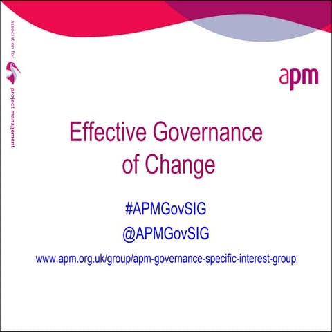 Good governance of the project portfolio