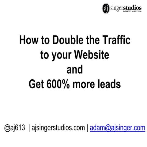 What is Inbound Marketing?  How to Double your Traffic and Increase Leads by ...