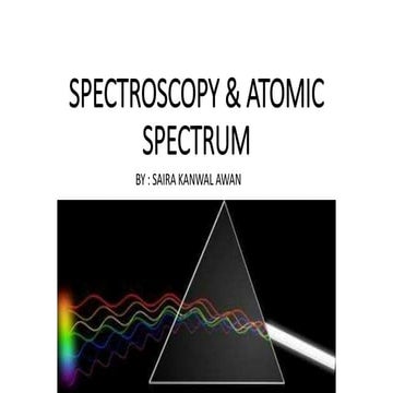 SPECTROSCOPY AND ATOMIC SPECTRUM 