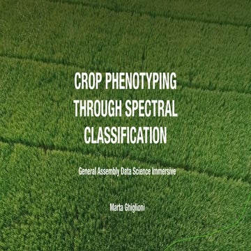 CROP PHENOTYPINGTHROUGH SPECTRALCLASSIFICATION 