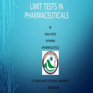 Presentation on Limit Test in pharmaceutics.