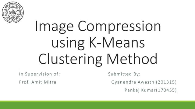Image Compression using K-Means Clustering Method