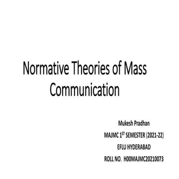 normative theories of press of mass communication