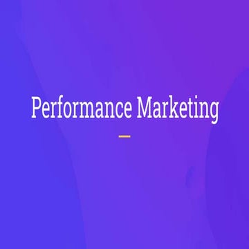 Performance Marketing 