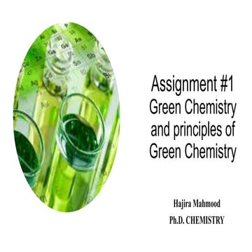 Presentation.pptx. Green Chemistry and principal of green Chemistry | PPT