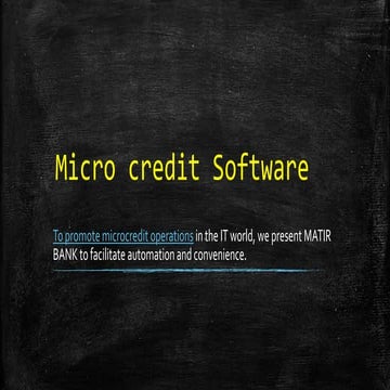 Micro Credit Software | PDF