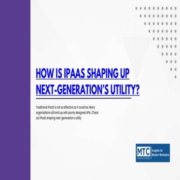 How is iPaaS Shaping Up Next-generation’s Utility?