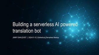 Building a serverless AI powered translation service
