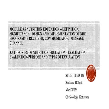 Presentation Nutrition Education and communication cycle