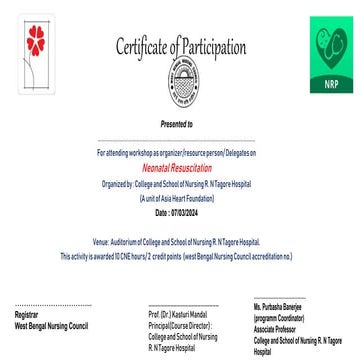 Presentation details of certificate of all