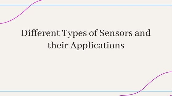 All Types of sensor in power point presentation | PPTX | Chemistry ...