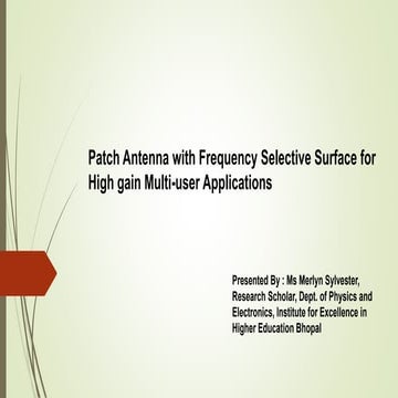 Filtration in microwave patch antenna multi band application