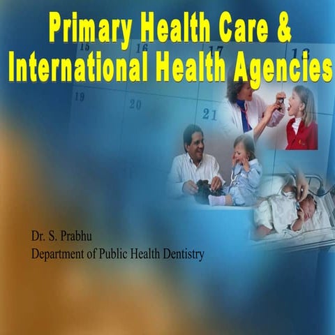 Primary Health Care, National And International Health Agencies