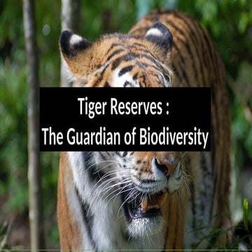 TIGER RESERVES: THE SAVIORS OF BIODIVERSITY | PPTX