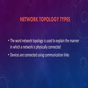 Pedagogy of computer science -presentation on network topology types