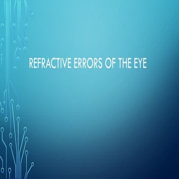 Presentation of refractive errors of eye