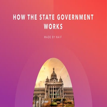 Grade 7 How the state government works PPT (Civics)