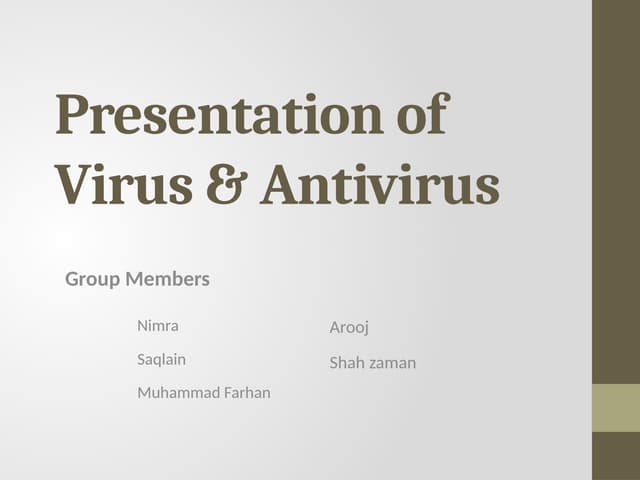Virus and antivirus topic in easy and asan urdu with coplete details