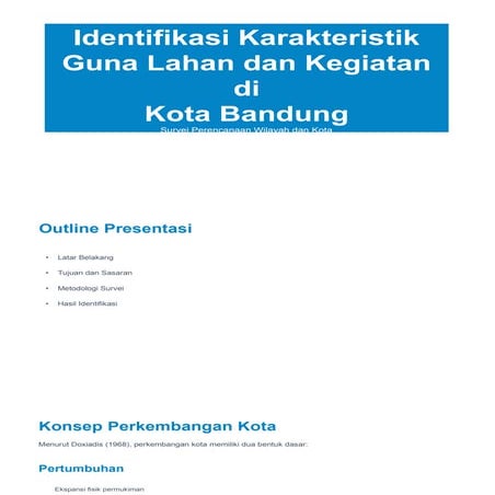 Identifikasi Karakteristik Guna Lahan dan Kegiatan di Kota Bandung.ppt