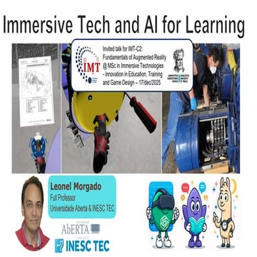 Immersive Tech and AI for Learning - Invited Talk for the Democritus University of Thrace