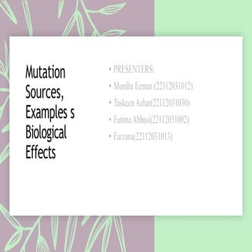 Project on mutation | PPTX
