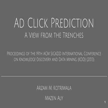Ad Click Prediction - Paper review