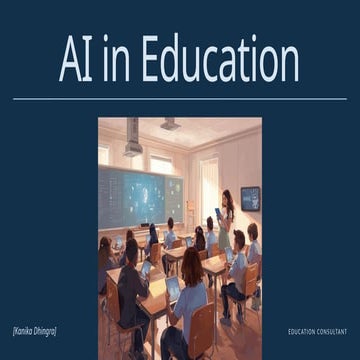 Artificial Intelligence in education for tution classes | PPTX