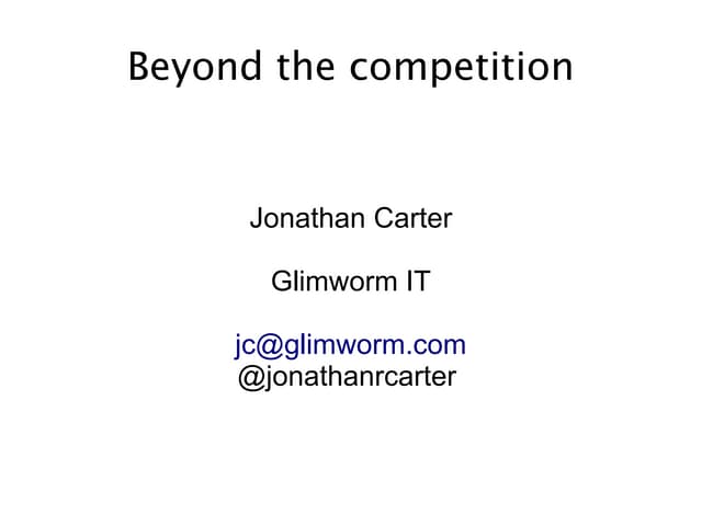 Presentation appsterdam-lunch-april-2012-beyond-the-competition