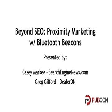 Beyond SEO: Proximity Marketing With Bluetooth Beacons