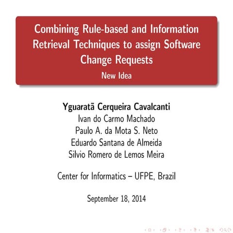 Combining Rule-based and Information Retrieval Techniques to assign ...