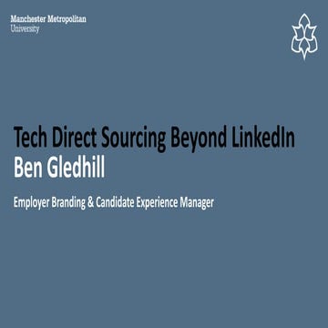 Tech Direct Sourcing Beyond LinkedIn (Sofology Case Study) Benjamin ...
