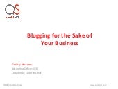 Why Blogging Is Great for Your Busi...