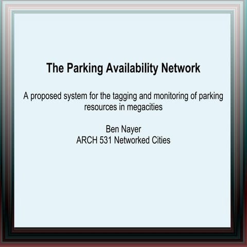 Parking Availability Network