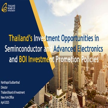 Investment Opportunities in Semiconductor and Advanced Electronics Industries