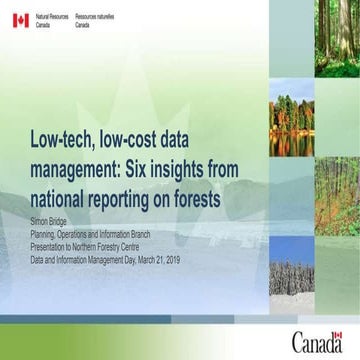 Low-tech, Low-cost data management: Six insights from national reporting on f...
