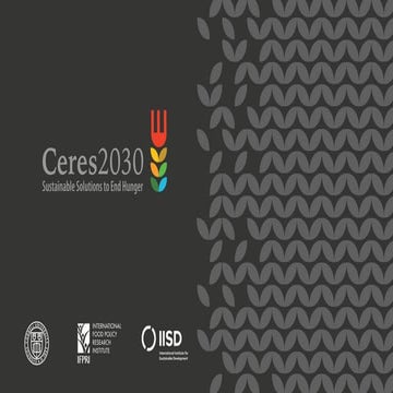 Ceres2030: Sustainable Solutions to End Hunger