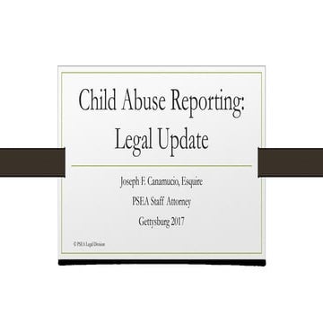 Presentation -child abuse reporting (gettysburg 2017)