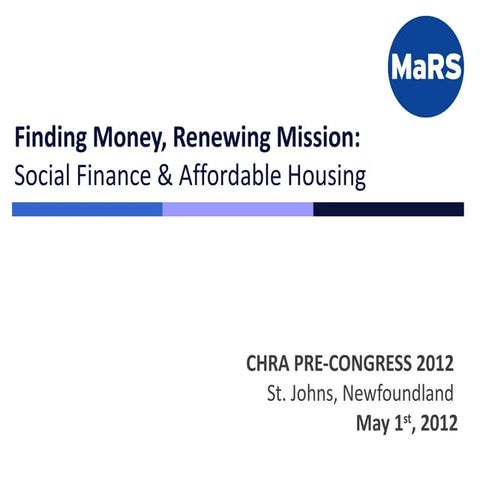 Social Finance & Social Housing