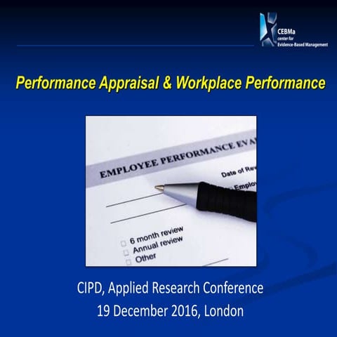 REA: Performance Appraisal & Workplace Performance
