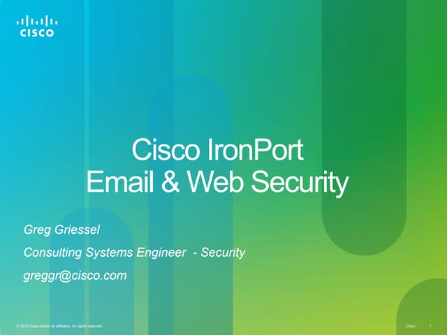 Presentation   cisco iron port email & web security
