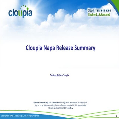 Presentation   cloupia napa release