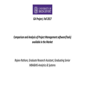 Comparison and Analysis of Project Management software