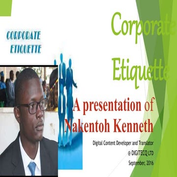 PPT Presentation corporate etiquette by Nakentoh | PPTX