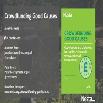Crowdfunding good causes