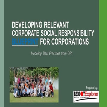 Creating a sustainable and relevant CSR Blueprint