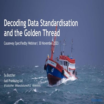 Decoding data standardisation and the golden thread